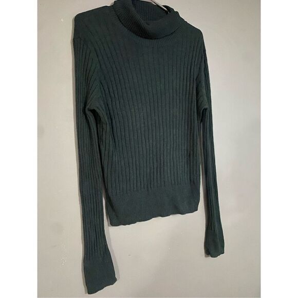 Aeropostale Green Knit Ribbed Long Sleeve Cowl Neck Sweater Size XL - Picture 2 of 6